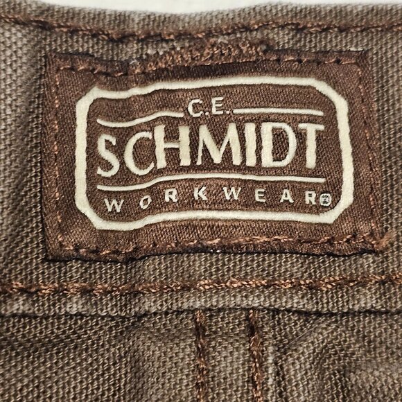 CE Schmidt Workwear Canvas Carpenter Pants Utility Tough 44" W x 31" L  Brown - Picture 9 of 13